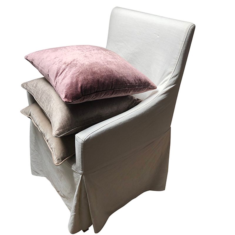 Putetrekk Shiny Velvet Maroon m/frynser