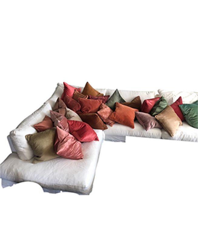 Cushion Cover Slub Velvet Decadent Green