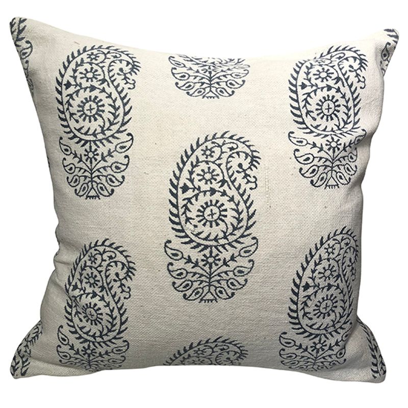 Cushion cover Foggy blue New Paisly