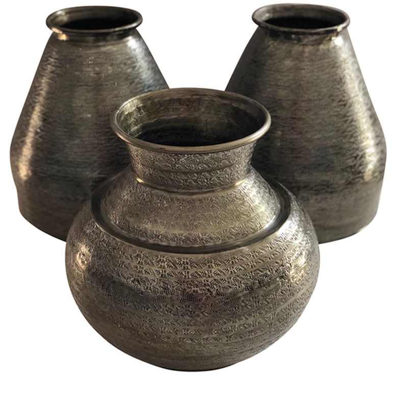 vase leaf antique green