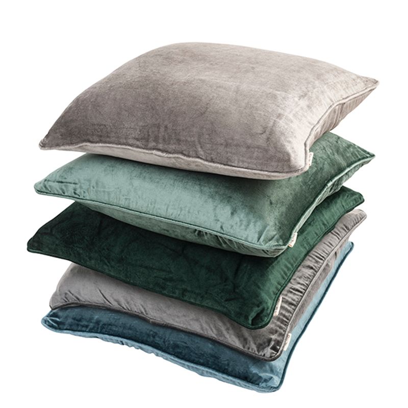 Cushion Cover Shiny Velvet Light Green
