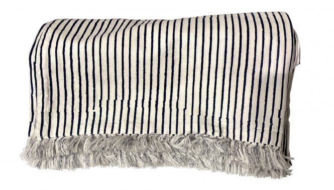 Main Image Throw Stripe Black