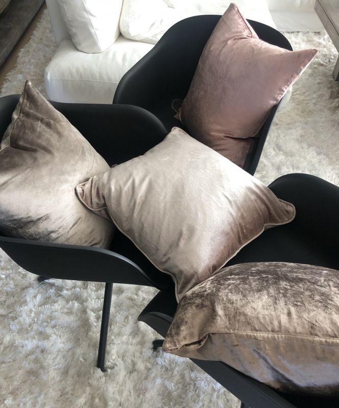 Cushion Cover Shiny Velvet Plum