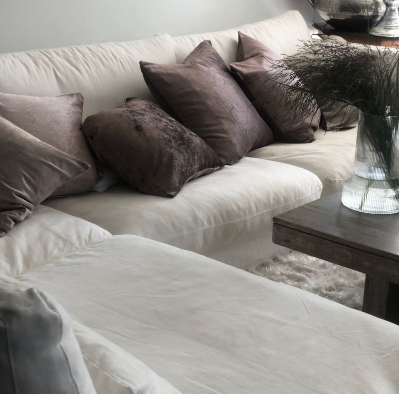 Cushion Cover Shiny Velvet Plum
