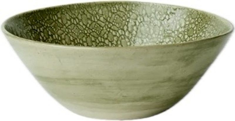 Soup Bowl Mixe Pattern Dark Green