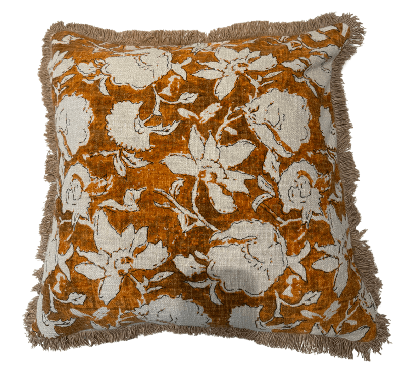 Cushion Cover Simplicity Flower Burned Orange