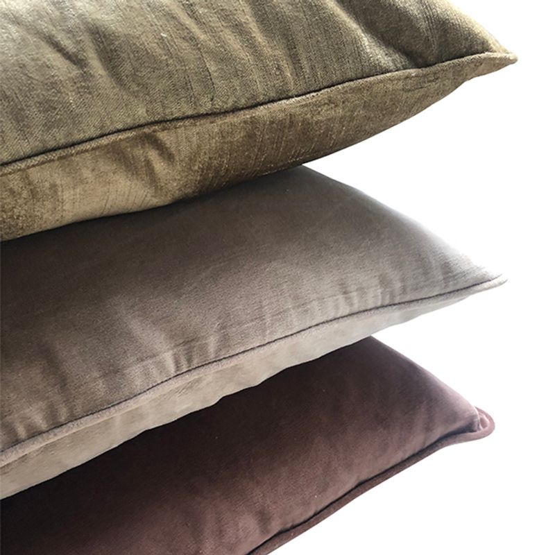 Cushion Cover Slub Velvet Sober Green