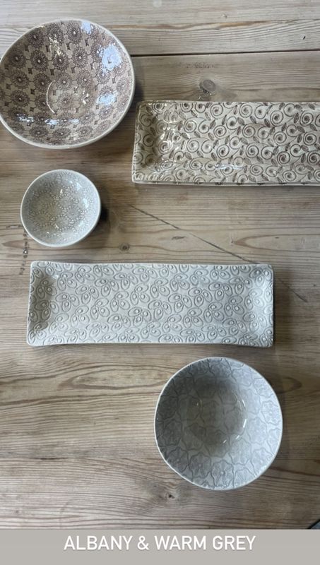 Utensil Long Skinny Mixed Pattern Warm Grey