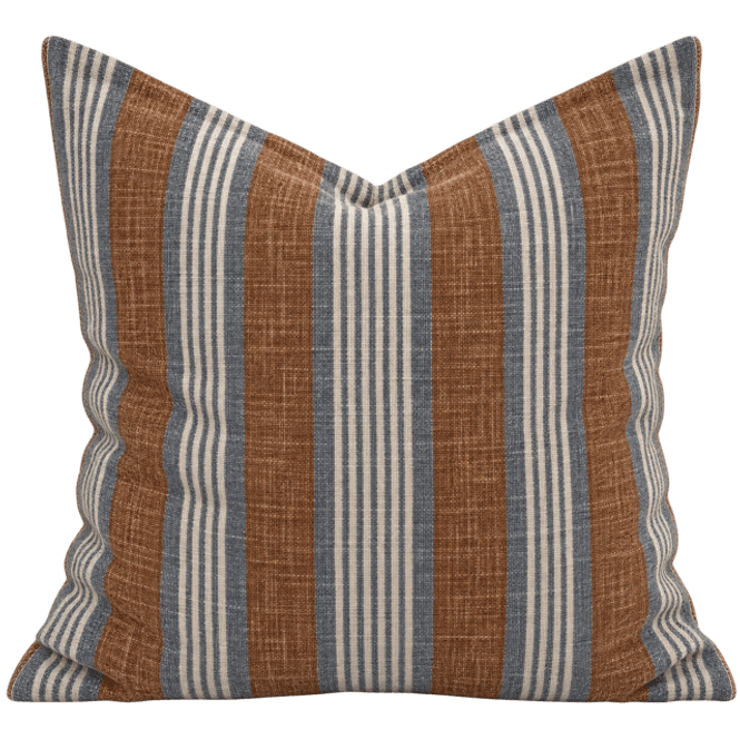 Hovedbilde Putetrekk Stripe Brown Cotton ...